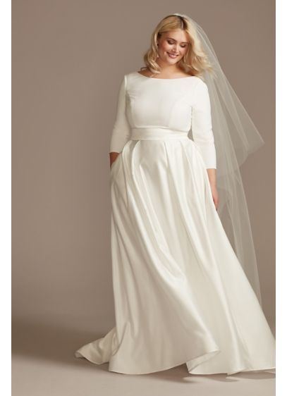 Long Ballgown Simple Wedding Dress - DB Studio